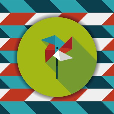 Uzun gölgeli yel değirmeni simgesi