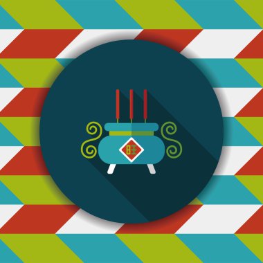 Uzun Gölge, eps10 ile Çin buhurdan düz simgesi