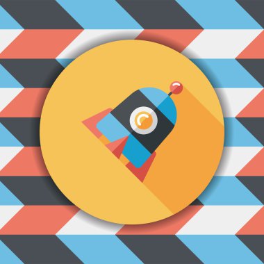 Uzun Gölge, eps10 roket düz simgesi