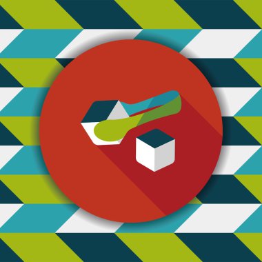 Uzun Gölge, eps10 ile şeker küpleri düz simgesi