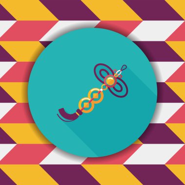 Uzun Gölge, eps10, şanslı Çince Çin yeni yılı düz simgesi