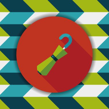 şemsiye uzun gölge düz simgesi