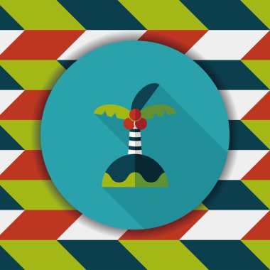 uzun gölge hurma ağacı düz simgesiyle