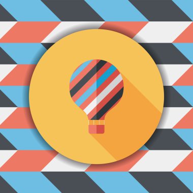 sıcak hava balonu uzun gölge düz simgesiyle