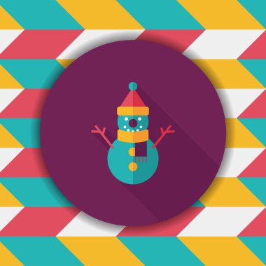 kardan adam düz simgesi ile uzun gölge, eps10