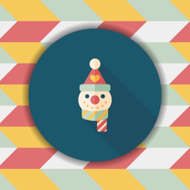 kardan adam düz simgesi ile uzun gölge, eps10