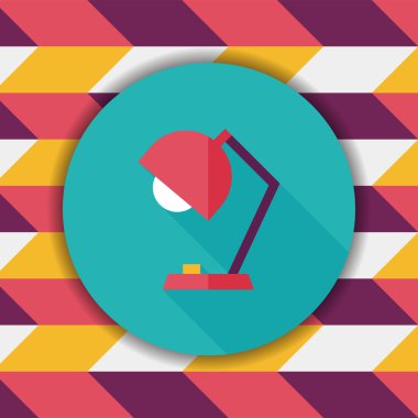 Uzun Gölge, eps10 ile masa lambası düz simgesi