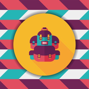 sırt düz uzun gölge simgesiyle