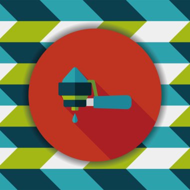 Uzungölgeli kahve makinesi düz simgesi, eps10