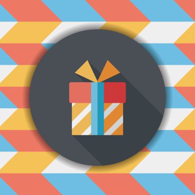 Uzun Gölge, eps10 hediye düz simgesi