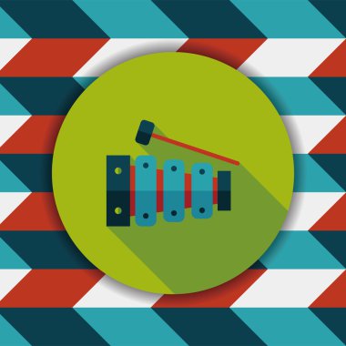 Uzun Gölge, eps10 ksilofon düz simgesi