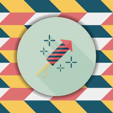 Uzun Gölge, eps10 fişek düz simgesi