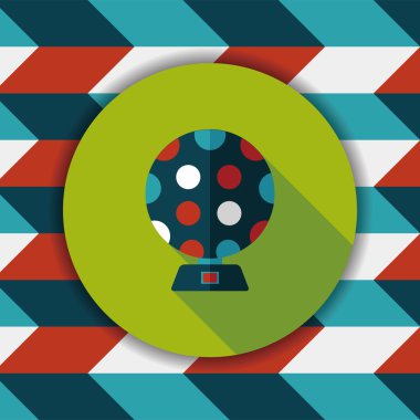 disko ışıkları düz simgesi ile uzun gölge, eps10