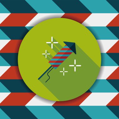 Uzun Gölge, eps10 fişek düz simgesi