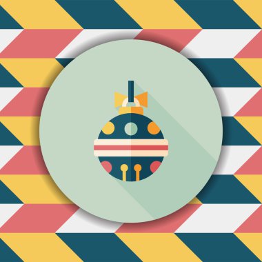 Uzun Gölge, eps10 ile Noel top düz simgesi