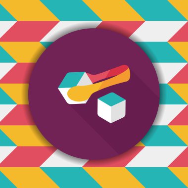 Uzun Gölge, eps10 ile şeker küpleri düz simgesi