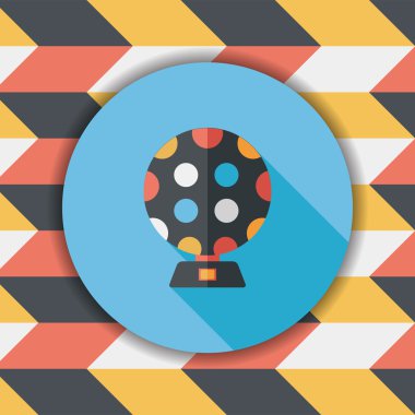 disko ışıkları düz simgesi ile uzun gölge, eps10