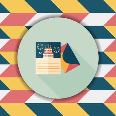 Uzun Gölge, eps10 ile mutlu yıllar kart düz simgesi