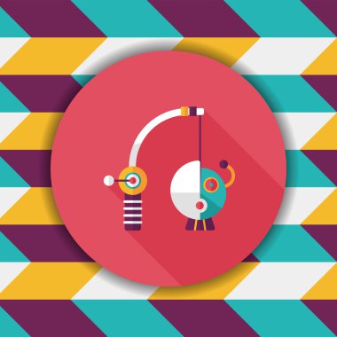 Uzun Gölge, eps10 ile balıkçılık oyuncak düz simgesi