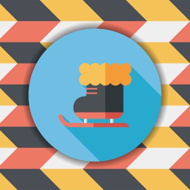 Uzun Gölge, eps10 ile Noel kızak düz simgesi