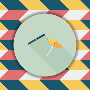 uzun gölge ile bıçaklar pervane oyuncak düz simgesi