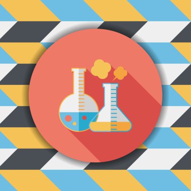 uzun gölge ile tüp düz simgesi