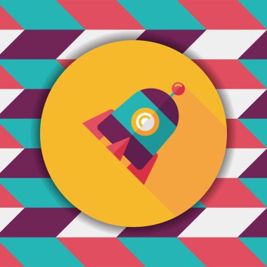 Uzun Gölge, eps10 roket düz simgesi