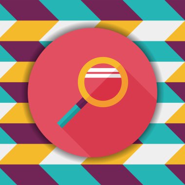 düz büyüteç simgesini uzun gölge ile