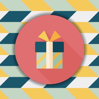 Uzun Gölge, eps10 hediye düz simgesi