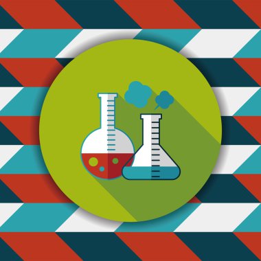 uzun gölge ile tüp düz simgesi