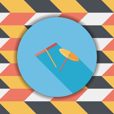 uzun gölge ile bıçaklar pervane oyuncak düz simgesi