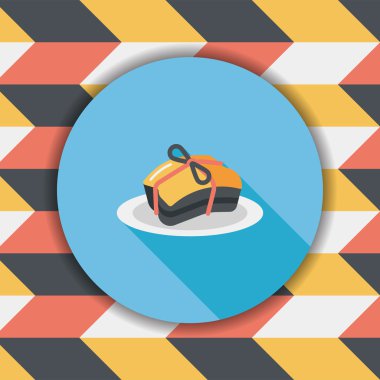 Çin yeni yılı uzun gölge, eps10, Çin cuisi ile düz simgesi