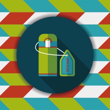 Su şişesi uzun gölge, eps10 düz simgesiyle