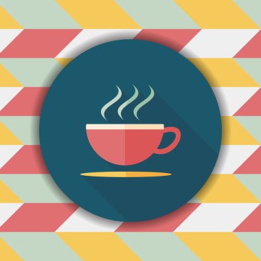 uzun gölge ile kahve düz simgesi