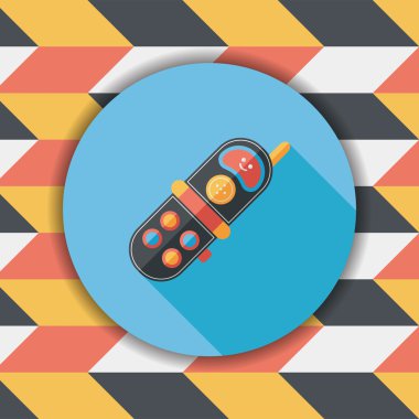 uzun gölge ile oyuncak telefon düz simgesi