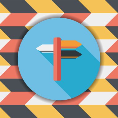 uzun gölge tabelasını düz simgesi