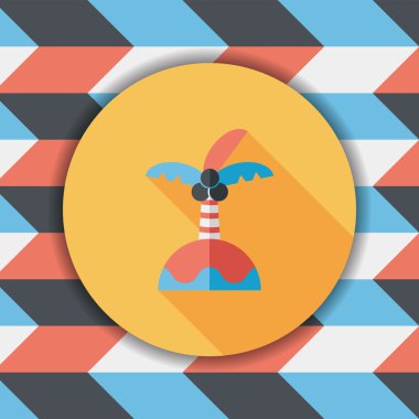 uzun gölge hurma ağacı düz simgesiyle