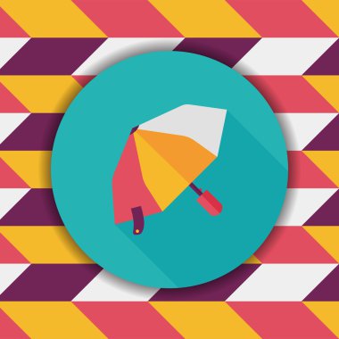 şemsiye uzun gölge düz simgesi