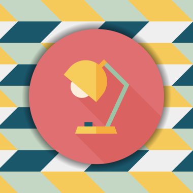 Uzun Gölge, eps10 ile masa lambası düz simgesi