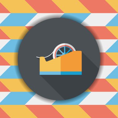 yapışkan bant düz simgesi ile uzun gölge, eps10