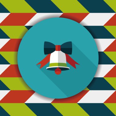 Uzun Gölge, eps10 ile Noel bell düz simgesi