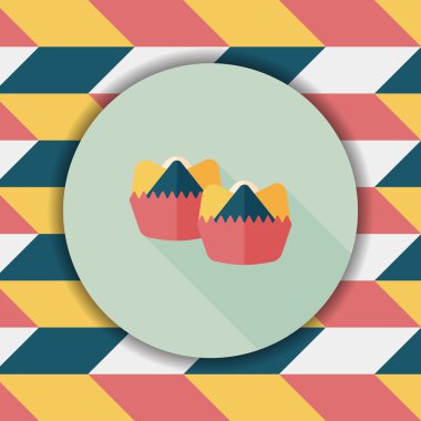 Çin yeni yılı düz uzun gölge, eps10, Çinli Buhar simgesi