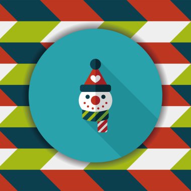 kardan adam düz simgesi ile uzun gölge, eps10