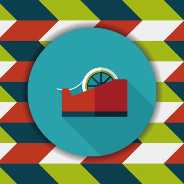 yapışkan bant düz simgesi ile uzun gölge, eps10