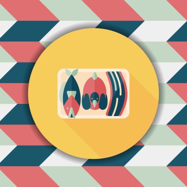 Çin yeni yılı uzun gölge, eps10, ibadet teklif ile düz simgesi