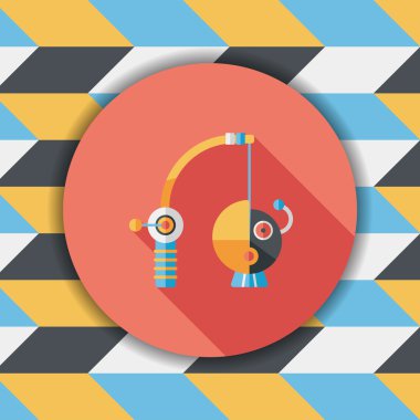 Uzun Gölge, eps10 ile balıkçılık oyuncak düz simgesi