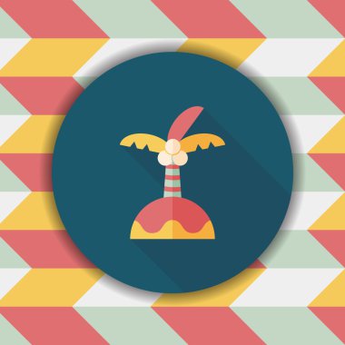 uzun gölge hurma ağacı düz simgesiyle