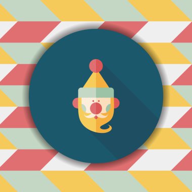 Noel Baba uzun gölge, eps10 düz simgesi