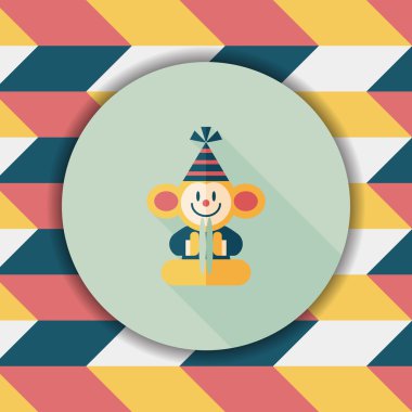 Uzun Gölge, eps10 ile maymun oyuncak düz simgesi