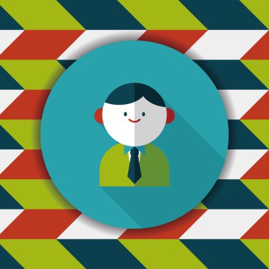 Uzun Gölge, eps10 ile işadamı düz simgesi